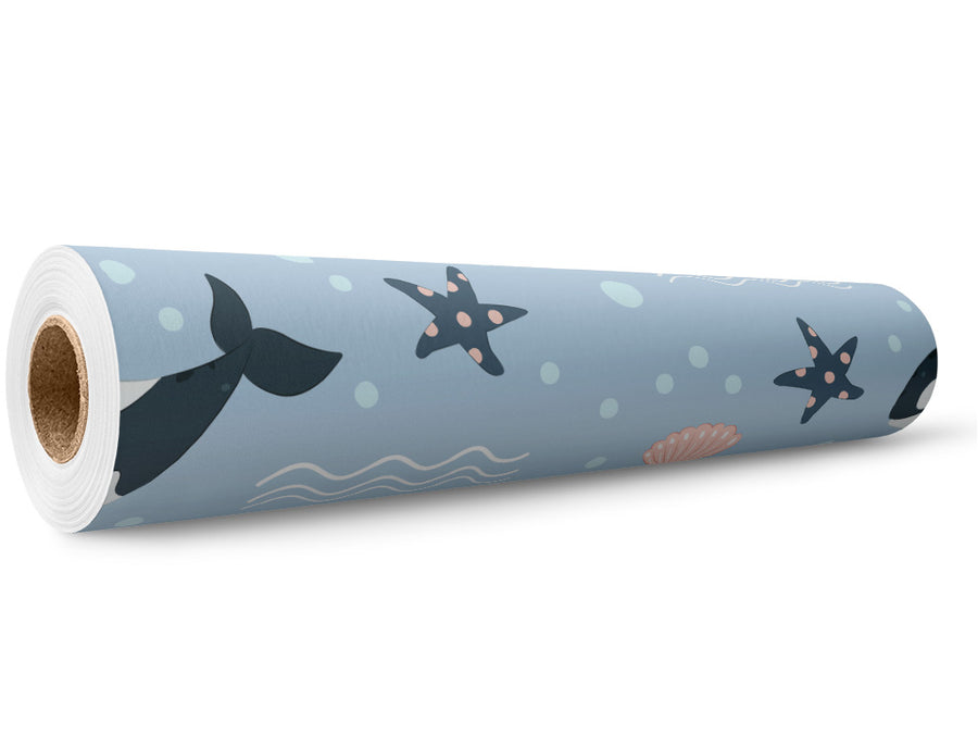 Deep Blue Marine Life Wrap Film Wholesale Roll~Rwraps Series 914 Digitally Printed Vinyl Roll~5