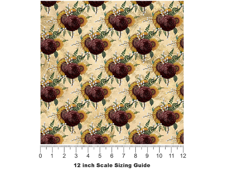 Deep Florals Gothic Vinyl Film Pattern Size 12 inch Scale~Rwraps Deep Florals Gothic Sizing Chart~2