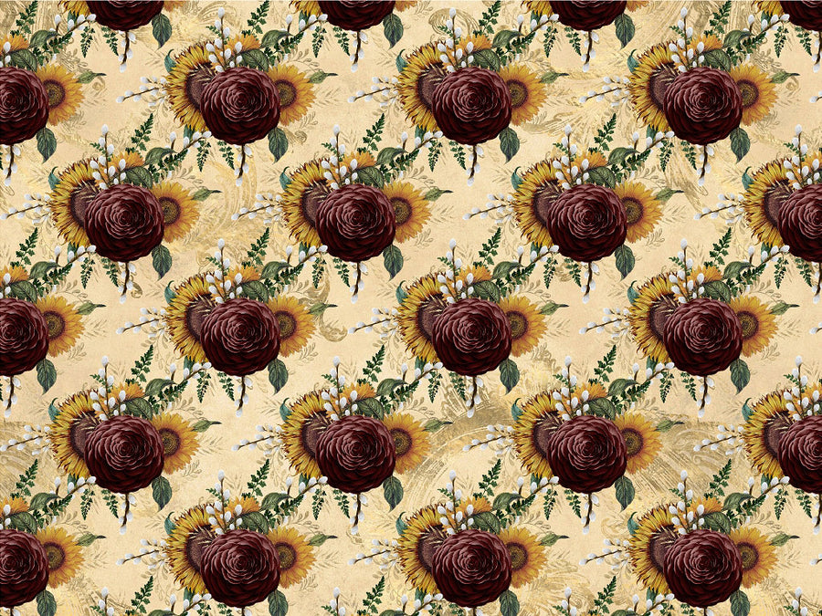 Deep Florals Gothic Vinyl Wrap Pattern~Rwraps Series 914 Digitally Printed Vinyl Wrap~0