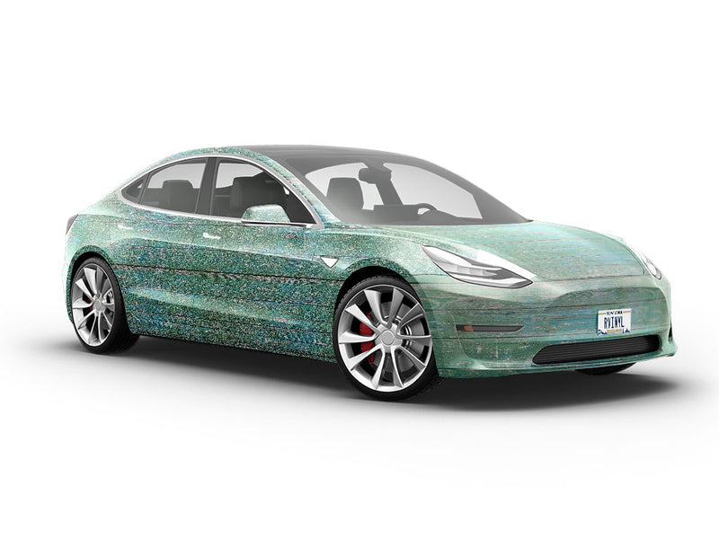 Deep Sea Wood Plank Vehicle Vinyl Wrap