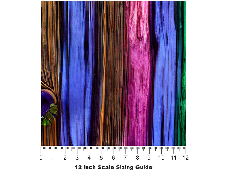 Deep Stain Wood Plank Vinyl Film Pattern Size 12 inch Scale~Rwraps Deep Stain Wood Plank Sizing Chart~3
