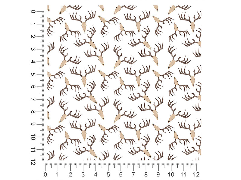 deer antlers skull and bones 1ft x 1ft Craft Sheets
