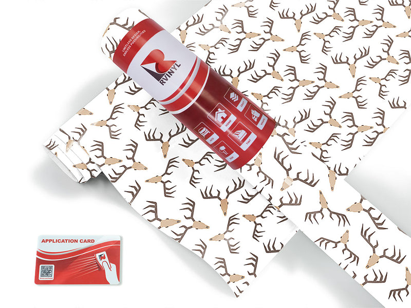 deer antlers skull and bones Craft Vinyl Roll