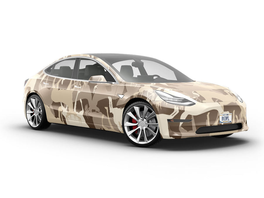 Deer Silhouette Camouflage Vehicle Vinyl Wrap