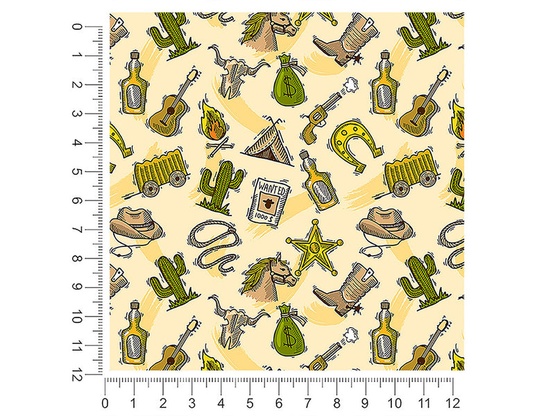 delta crossing western 1ft x 1ft Craft Sheets