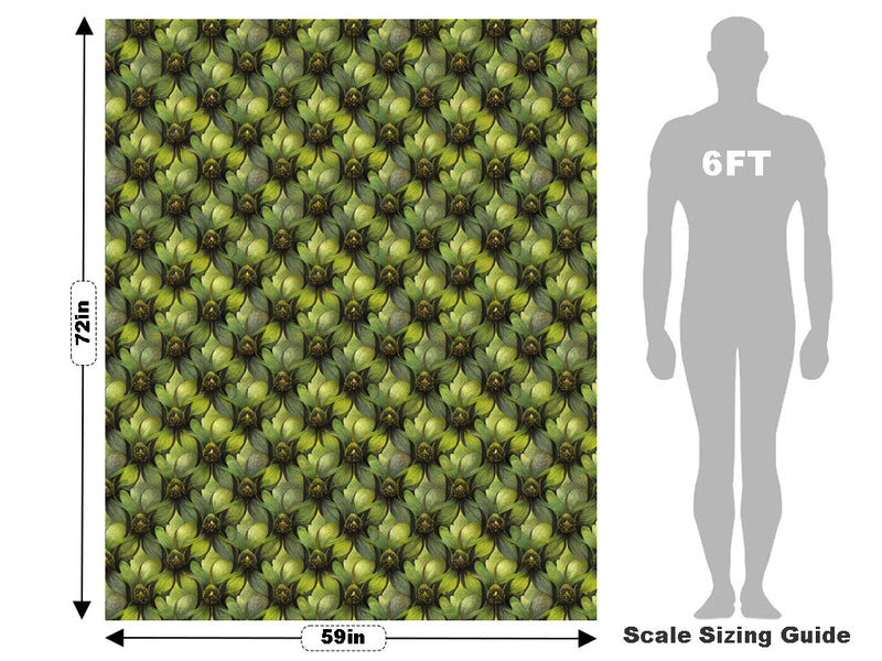 Dense Foliage Floral Vehicle Wrap Scale~Rwraps Series 914 Dense Foliage Floral Measurements~1