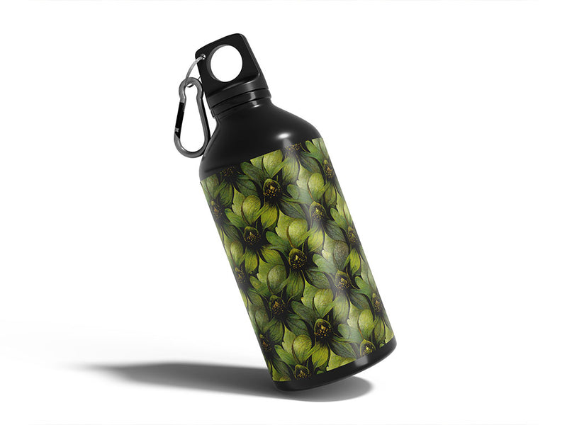 dense foliage floral Water Bottle DIY Stickers