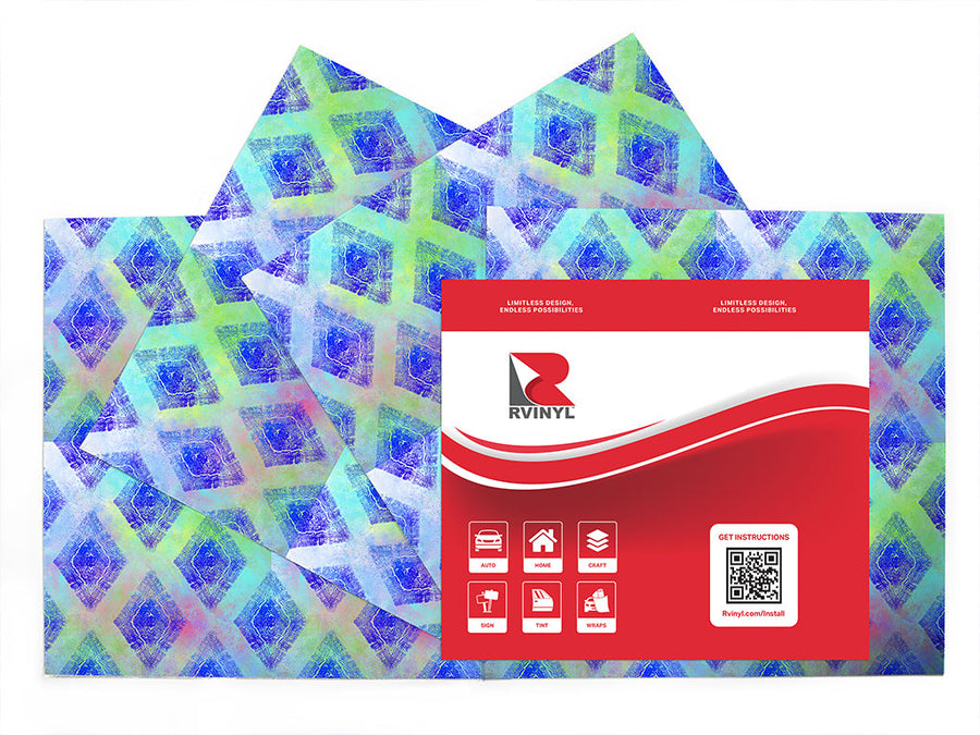 diamond ocean tie dye Craft Vinyl Sheet Pack