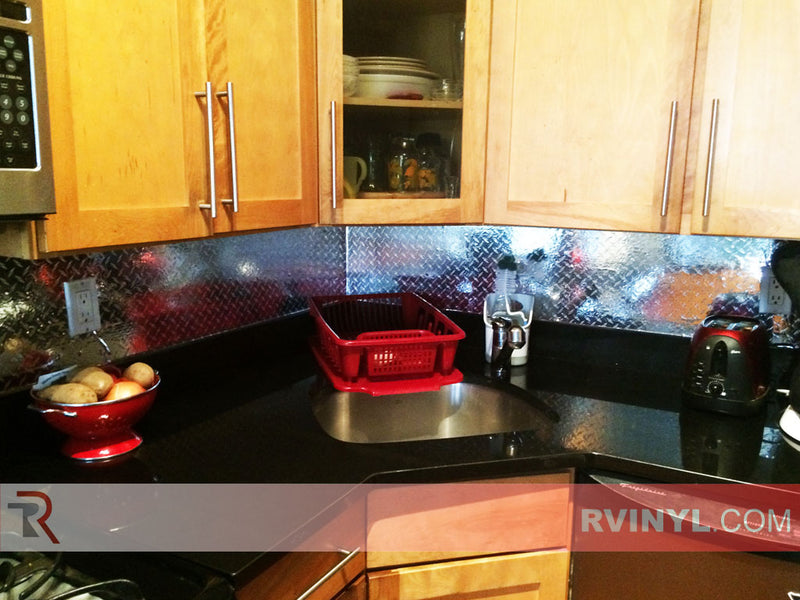 Rcraft? Diamond Plate Kitchen Backsplash Wrap