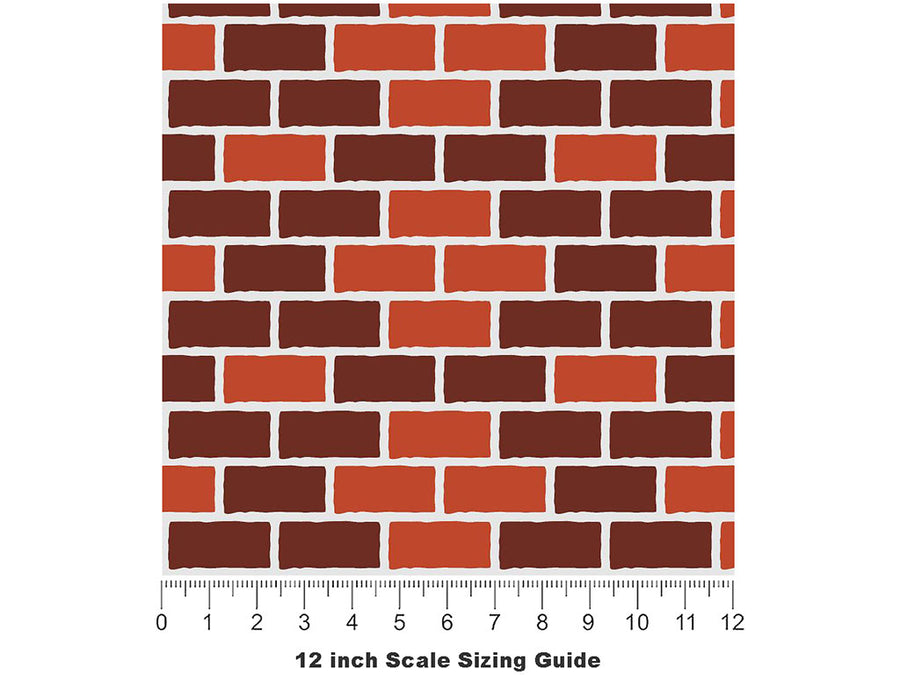 Diamond Brick Vinyl Film Pattern Size 12 inch Scale~Rwraps Diamond Brick Sizing Chart~3
