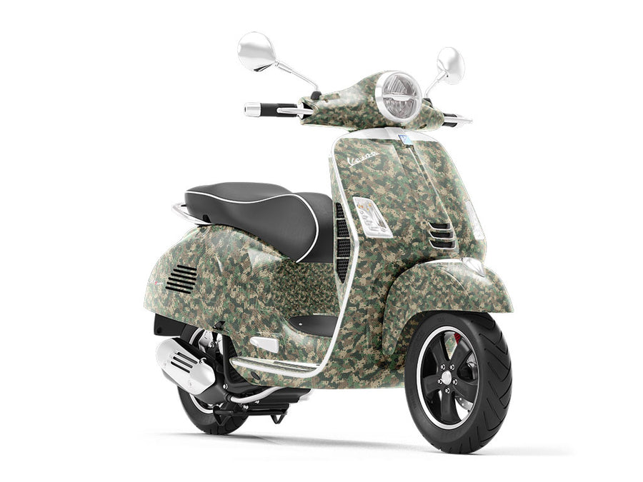 Digital Fabric Camouflage Vespa Scooter Wrap Film