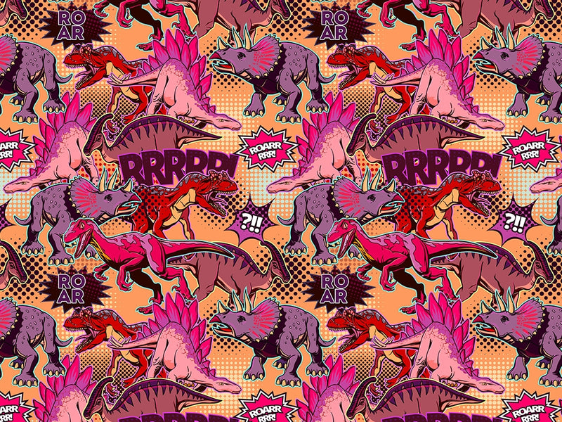 Dino Might Sticker Bomb Vinyl Wrap Pattern~Rwraps Series 914 Digitally Printed Vinyl Wrap~0