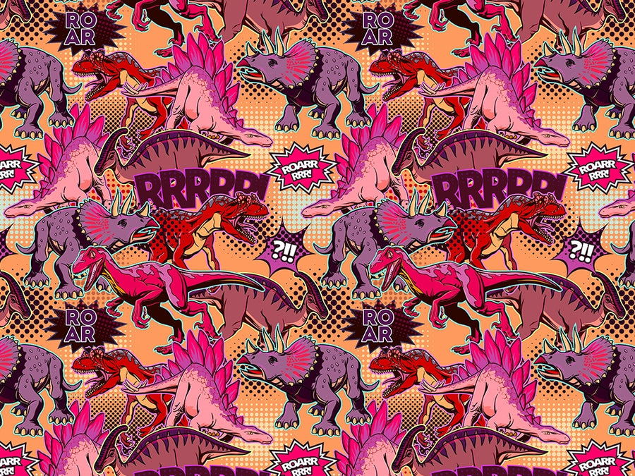 Dino Might Sticker Bomb Vinyl Wrap Pattern~Rwraps Series 914 Digitally Printed Vinyl Wrap~0
