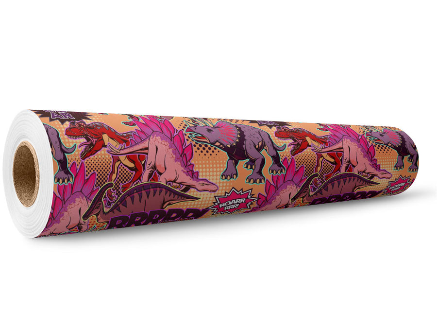 Dino Might Sticker Bomb Wrap Film Wholesale Roll~Rwraps Series 914 Digitally Printed Vinyl Roll~5