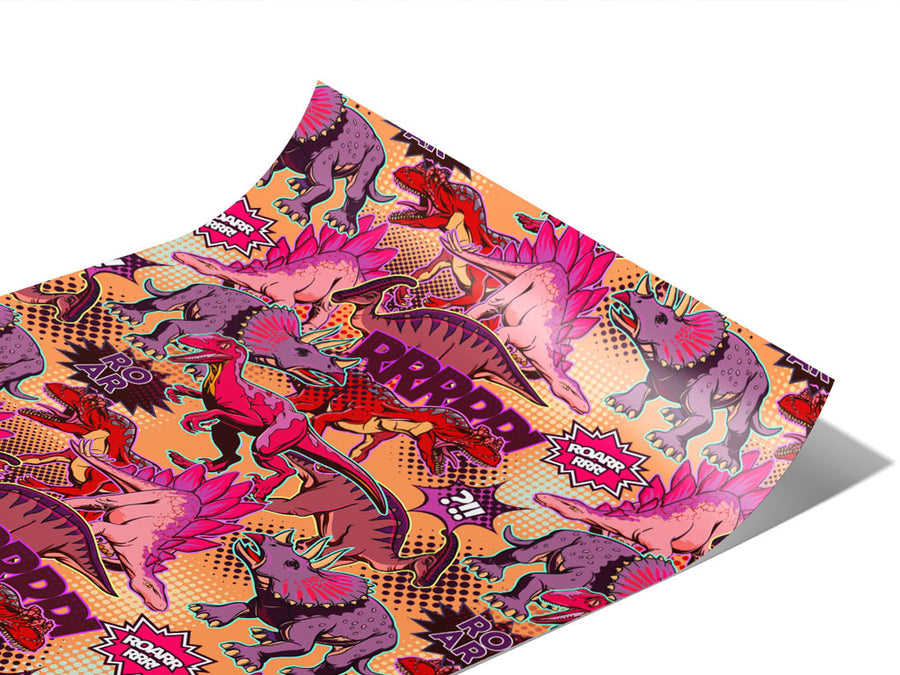 Dino Might Sticker Bomb Vinyl Wraps~Rwraps Series 914 Digitally Printed Vinyl Wrap~1