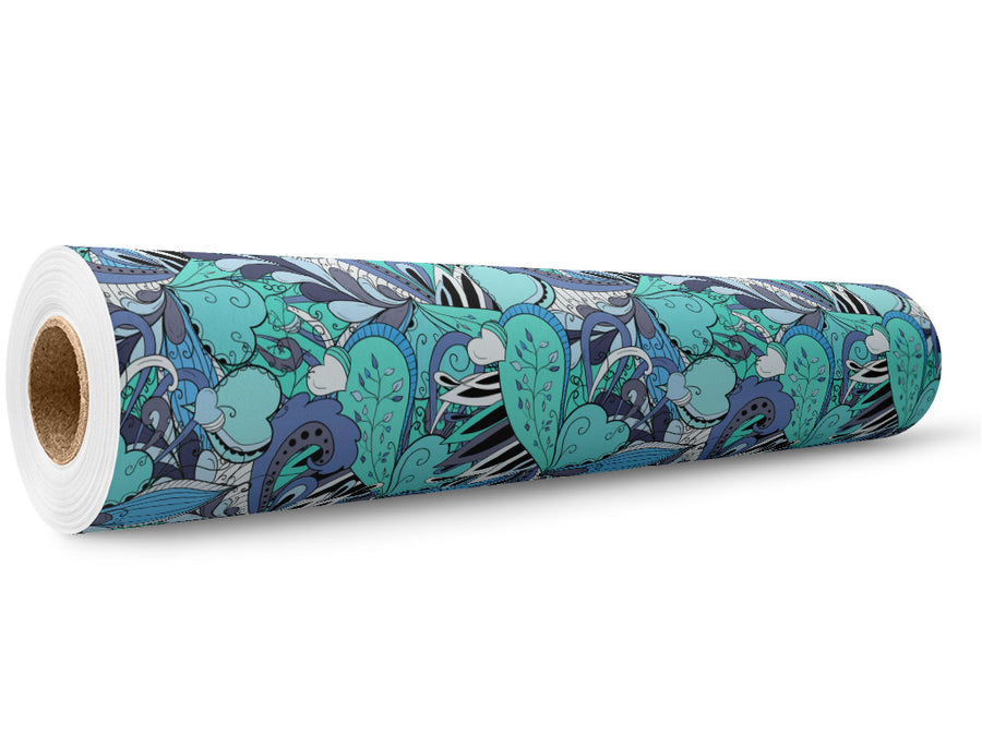 Disappearing Tears Floral Wrap Film Wholesale Roll~Rwraps Series 914 Digitally Printed Vinyl Roll~5