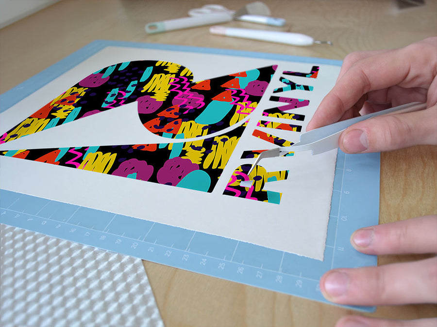 disco backfire abstract geometric Easy Weed Craft Vinyl