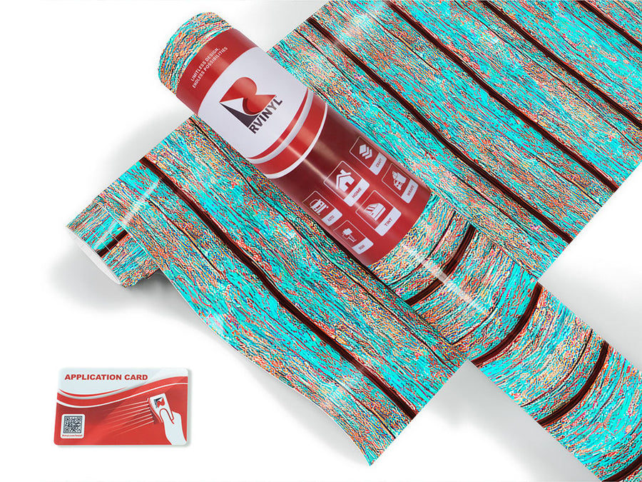 distressed aqua Craft Vinyl Roll