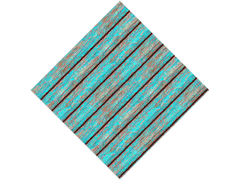 Distressed Aqua Wood Plank Vinyl Wrap Pattern