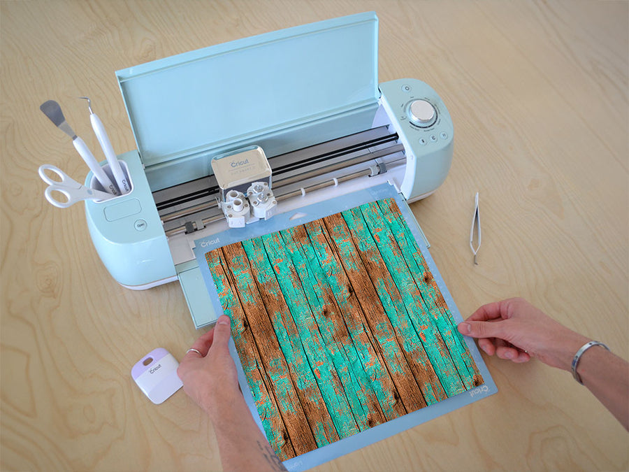 distressed aquamarine Cricut Compatible Vinyl
