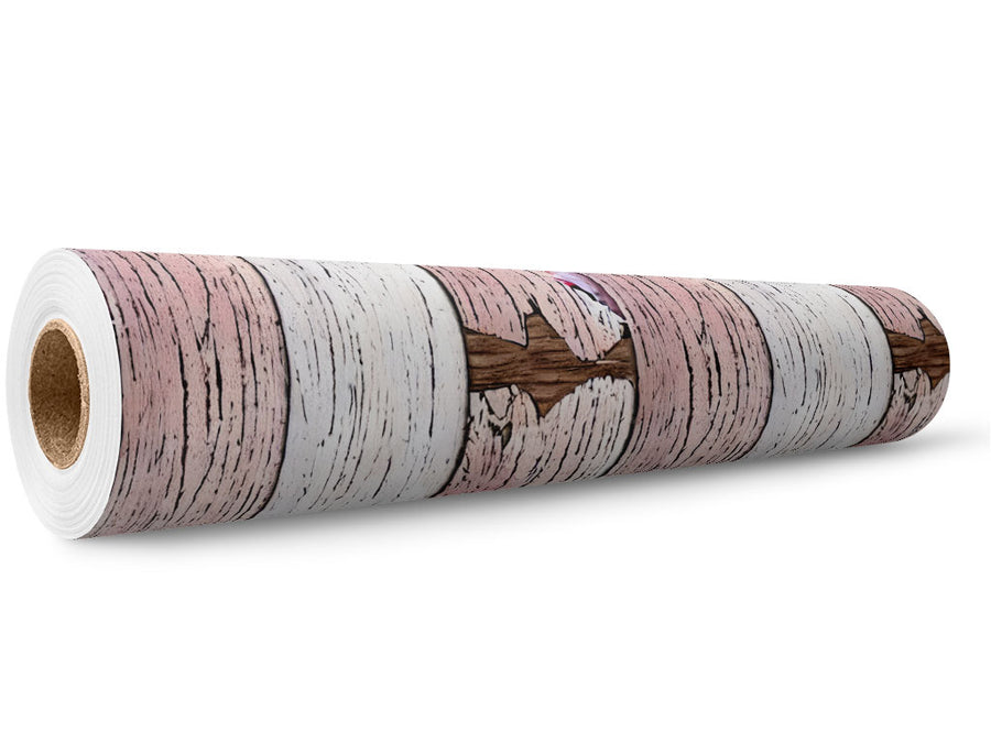 Distressed Blush Wood Plank Wrap Film Wholesale Roll~Rwraps Series 914 Digitally Printed Vinyl Roll~5