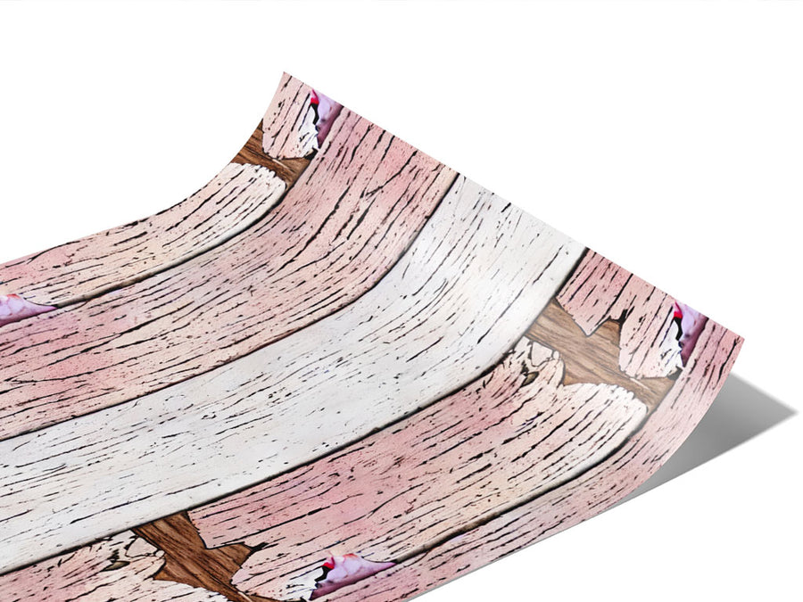 Distressed Blush Wood Plank Vinyl Wraps~Rwraps Series 914 Digitally Printed Vinyl Wrap~1