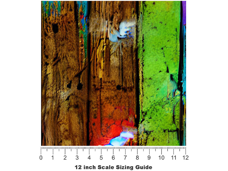Distressed Boardwalk Wood Plank Vinyl Film Pattern Size 12 inch Scale~Rwraps Distressed Boardwalk Wood Plank Sizing Chart~3