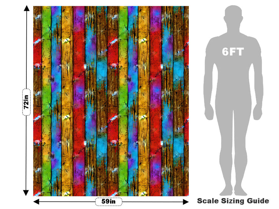 Distressed Boardwalk Wood Plank Vehicle Wrap Scale~Rwraps Series 914 Distressed Boardwalk Wood Plank Measurements~2