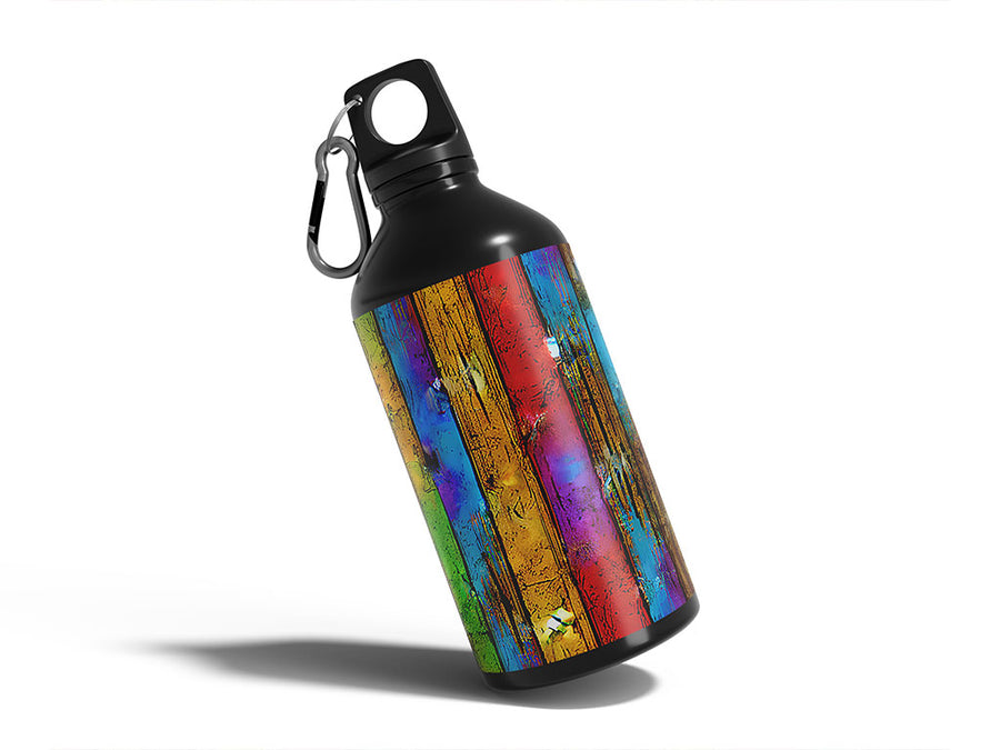 distressed boardwalk Water Bottle DIY Stickers