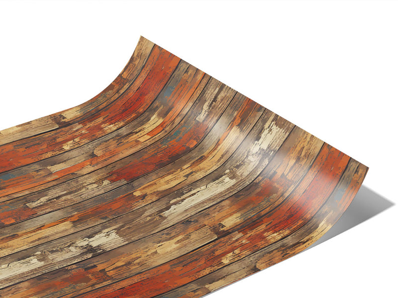 Distressed Cognac Wood Plank Vinyl Wraps~Rwraps Series 914 Digitally Printed Vinyl Wrap~1