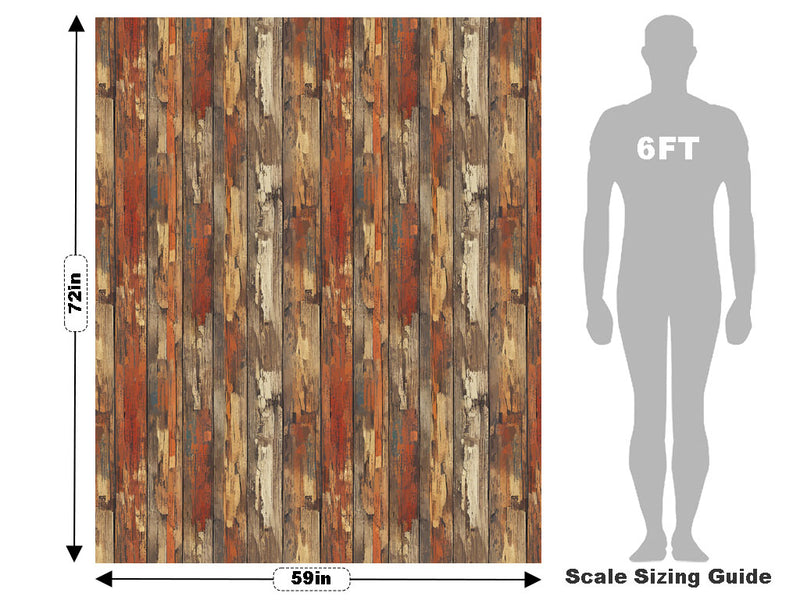 Distressed Cognac Wood Plank Vehicle Wrap Scale~Rwraps Series 914 Distressed Cognac Wood Plank Measurements~2