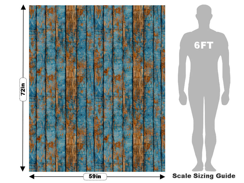 Distressed Denim Wood Plank Vehicle Wrap Scale~Rwraps Series 914 Distressed Denim Wood Plank Measurements~2