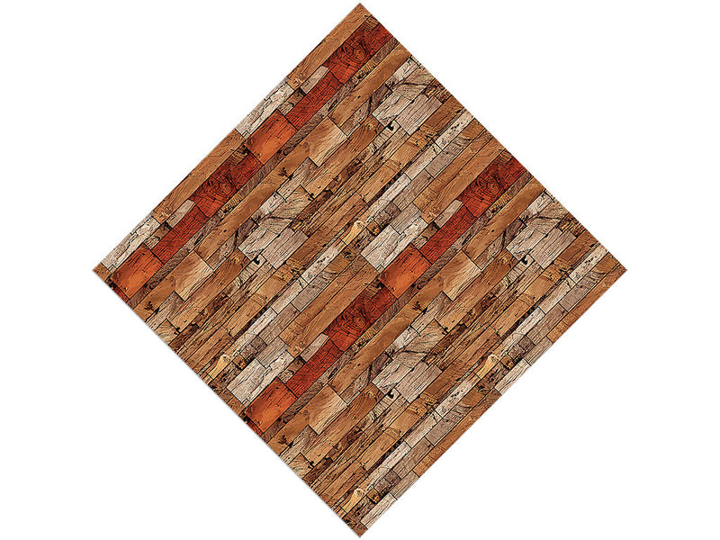 Distressed Oak Wooden Parquet Vinyl Wrap Pattern