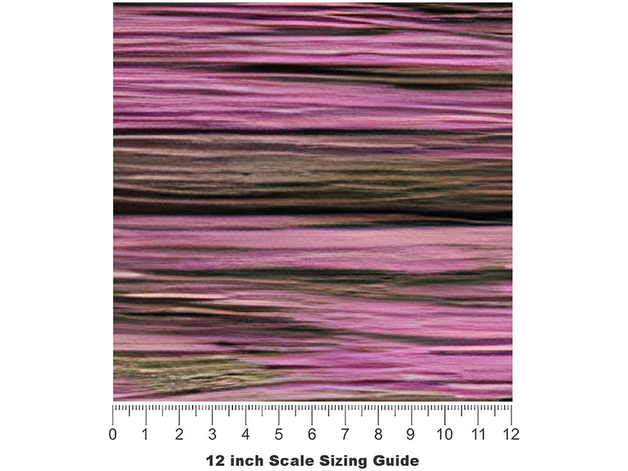 Distressed Plum Wood Plank Vinyl Film Pattern Size 12 inch Scale~Rwraps Distressed Plum Wood Plank Sizing Chart~3