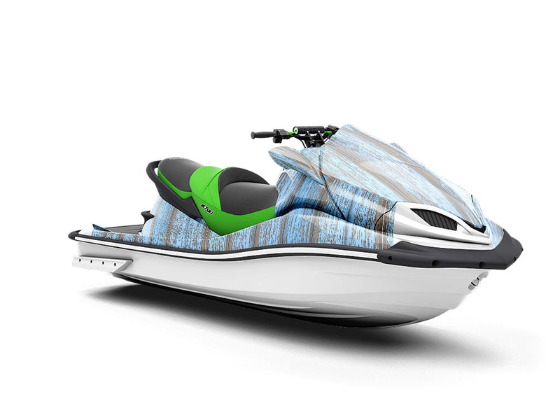 Distressed Powder Wood Plank Jet Ski Vinyl Customized Wrap