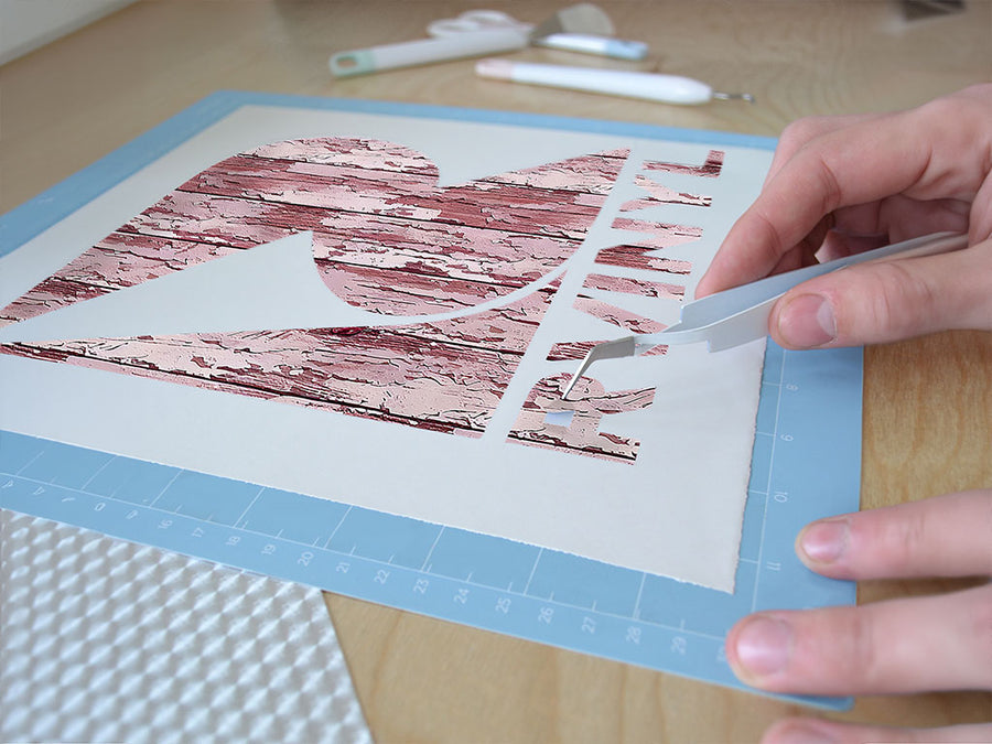 distressed rose Easy Weed Craft Vinyl