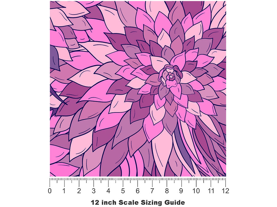 Divine Floramancer Floral Vinyl Film Pattern Size 12 inch Scale~Rwraps Divine Floramancer Floral Sizing Chart~2