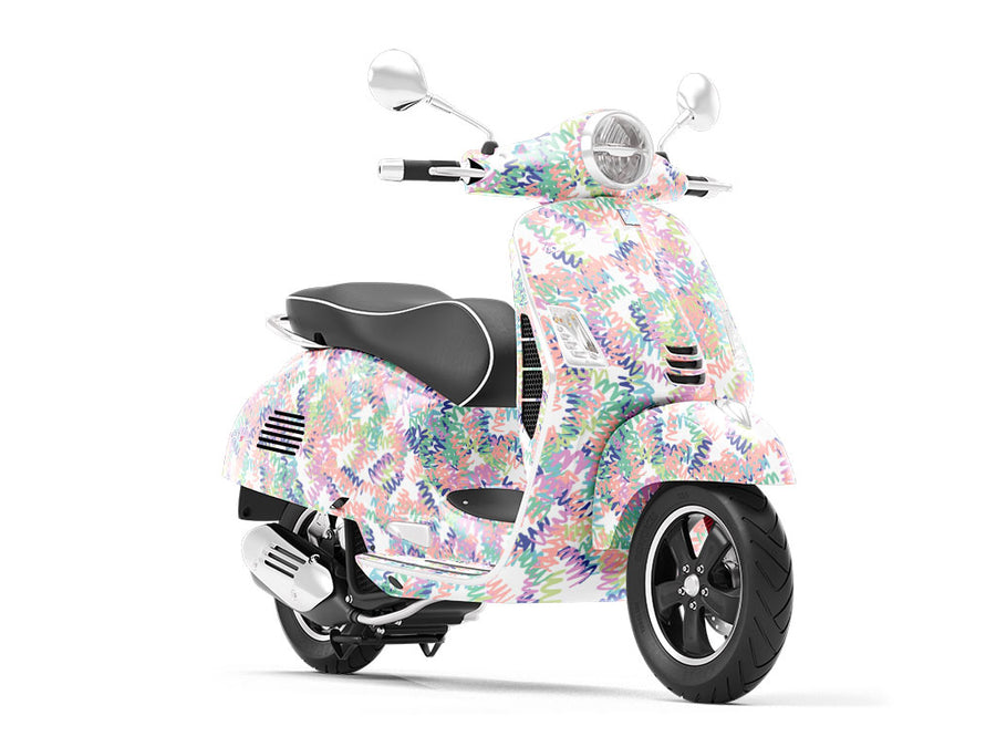 Dizzy Devil Abstract Vespa Scooter Wrap Film