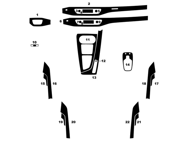 audi a4 2017-2025 Dash Kit Diagram
