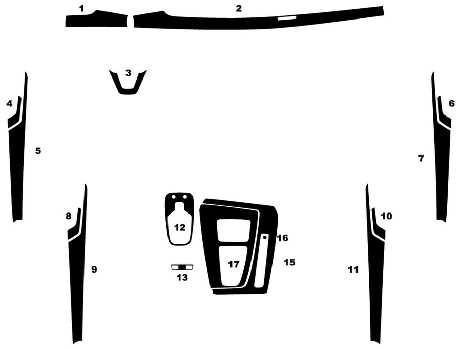 audi q5 2018-2025 Dash Kit Diagram