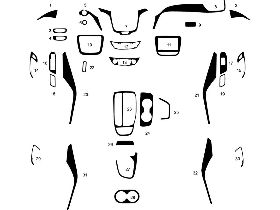 chevrolet equinox 2018-2025 Dash Kit Diagram