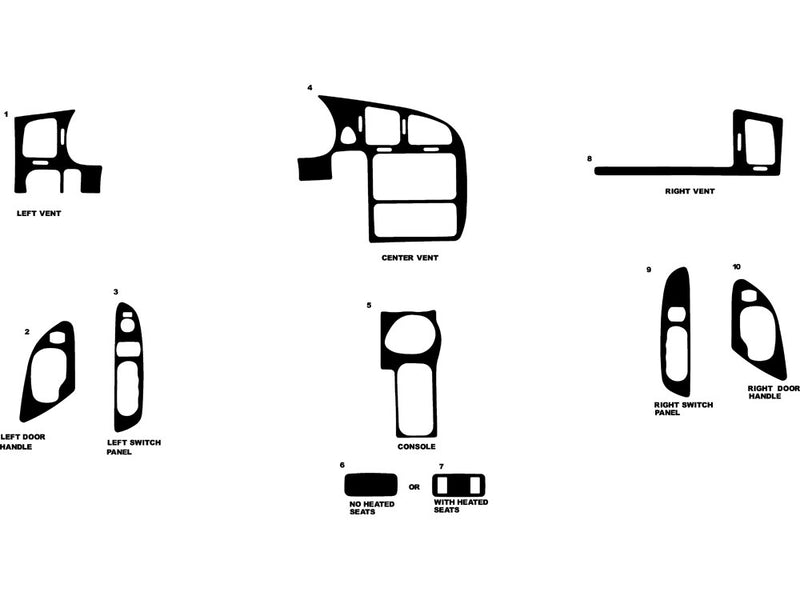 chevrolet monte carlo 2000-2005 Dash Kit Diagram