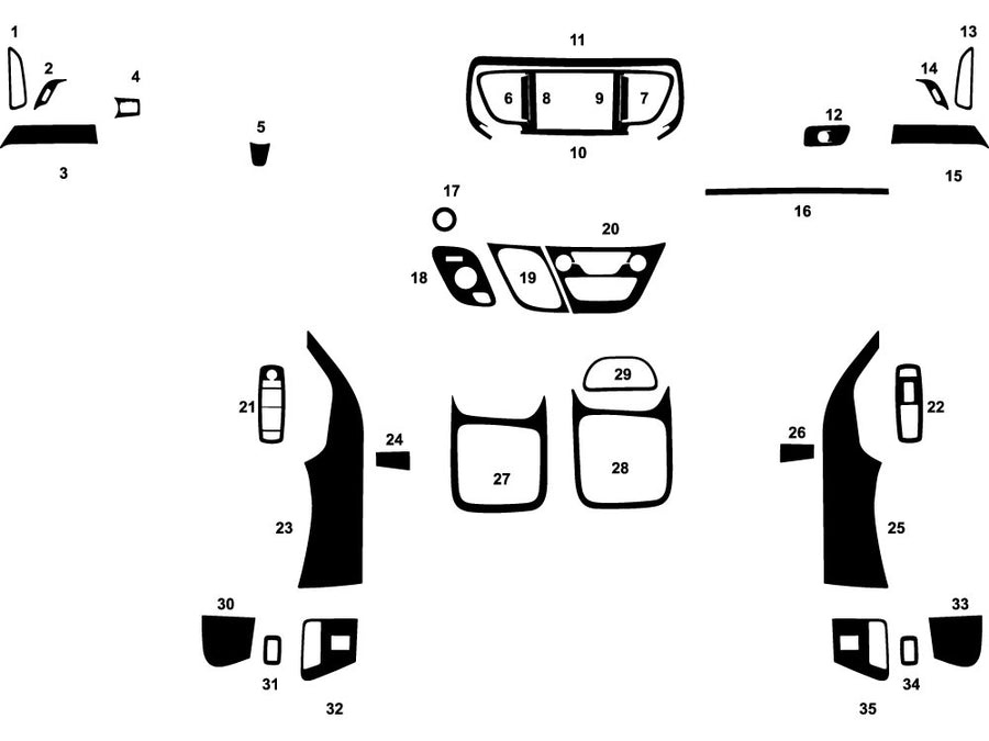 chrysler pacifica 2017-2025 Dash Kit Diagram
