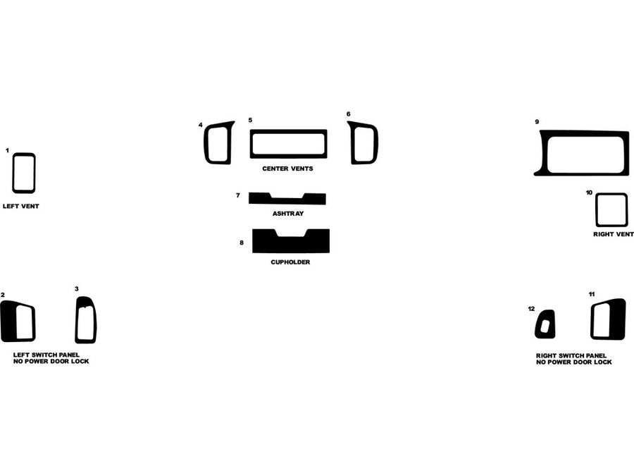 chrysler town and country 1994-1995 Dash Kit Diagram