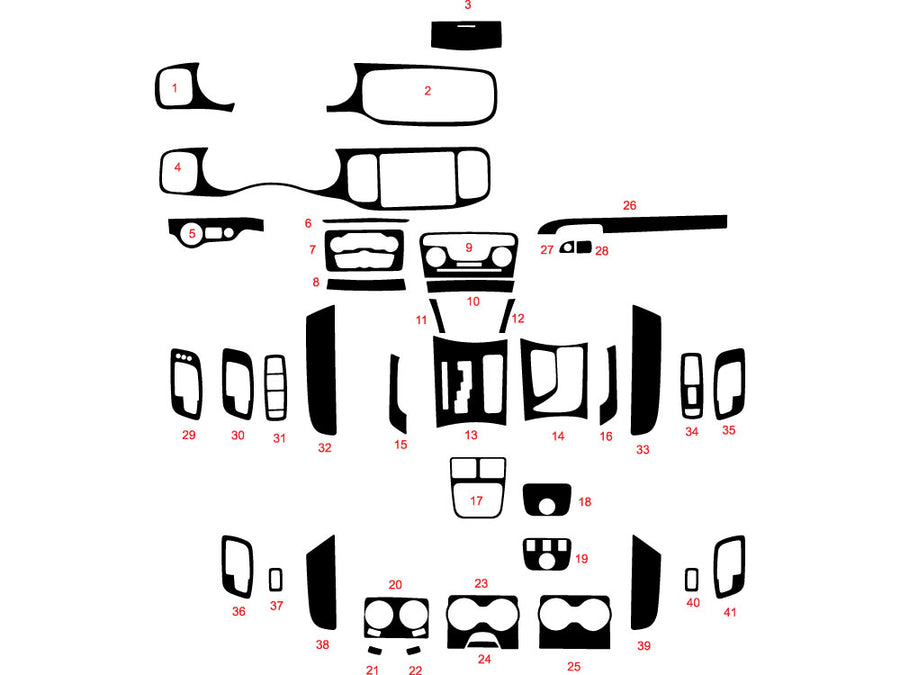 dodge charger 2011-2023 Dash Kit Diagram