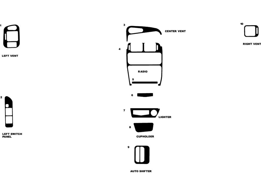 eagle summit 1993-1994 Dash Kit Diagram