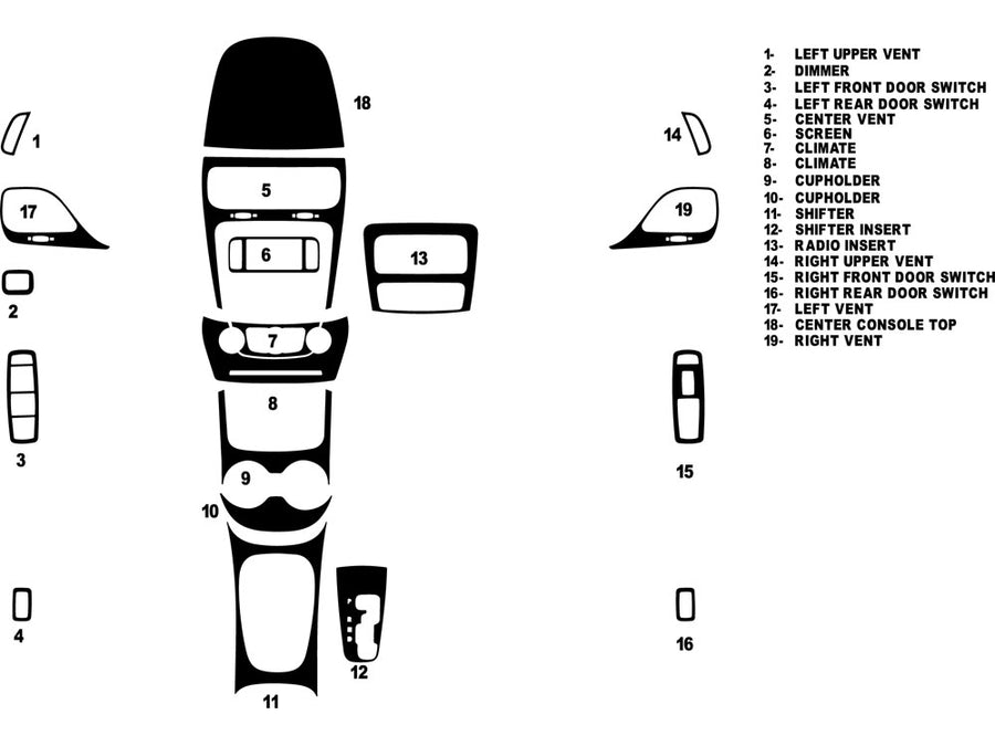dodge journey 2011-2020 Dash Kit Diagram