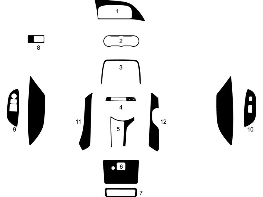 fiat 124 2017-2020 Dash Kit Diagram