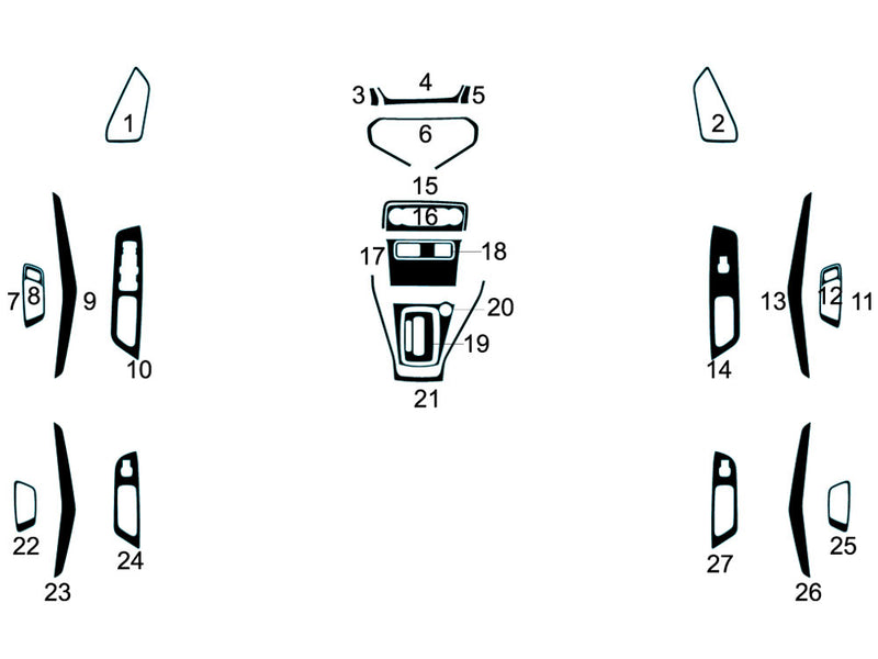 ford ecosport 2018-2022 Dash Kit Diagram