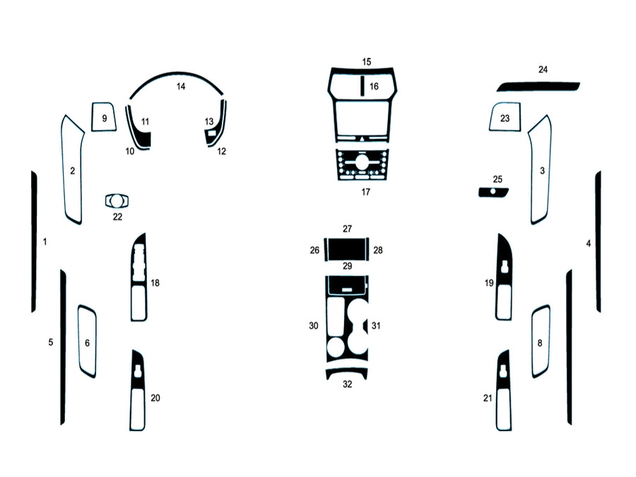 ford explorer 2016-2019 Dash Kit Diagram